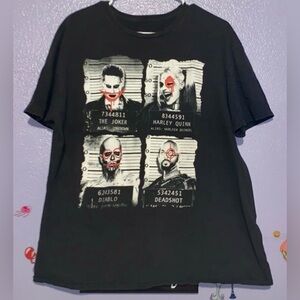 Suicide Squad black Joker Harley Quinn Diablo Deadshot short sleeve shirt